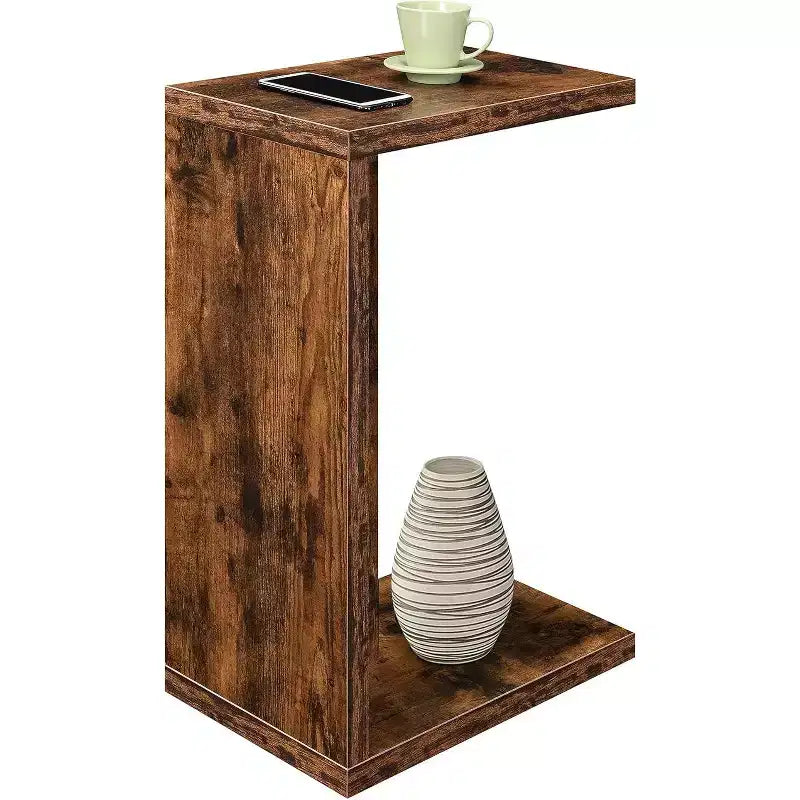 HomeStock Belmont Tavolino d'Appoggio Contemporaneo a C con Facile Accesso al Divano, Design Versatile Adatto a Poltrone e Stile Moderno Minimalista
