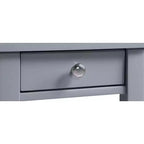 Tavolino Belmont HomeStock con cassetto liscio, pomello in nichel e tre ripiani, tavolino laterale transizionale per soggiorno o ufficio