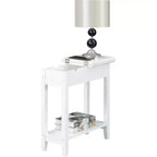 HomeStock Belmont Tavolino Slim con Coperchio a Scomparsa e Vano Portaoggetti Nascosto, Stazione di Ricarica Integrata, Porte USB e Foro per la Gestione dei Cavi