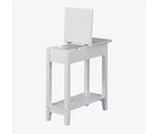 HomeStock Belmont Tavolino Slim con Coperchio a Scomparsa e Vano Portaoggetti Nascosto, Stazione di Ricarica Integrata, Porte USB e Foro per la Gestione dei Cavi