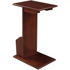 HomeStock Belmont Tavolino Rotondo con Finitura Nera Lucida, Ideale per Chiavi, Bevande, Piccoli Accessori e Facile da Montare