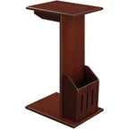 HomeStock Belmont Tavolino Rotondo con Finitura Nera Lucida, Ideale per Chiavi, Bevande, Piccoli Accessori e Facile da Montare