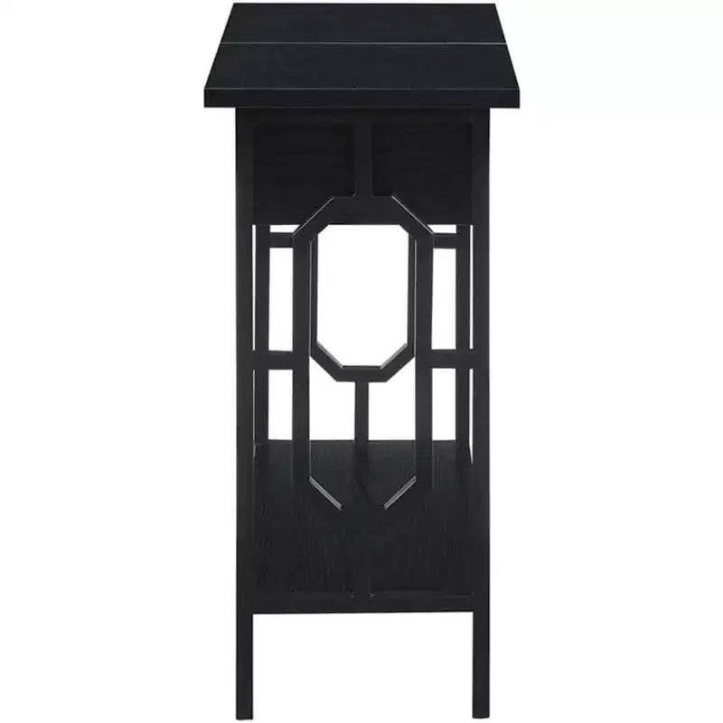 Tavolino HomeStock Belmont Flip Top con Stazione di Ricarica Nascosta, Due Prese, Due Porte USB e Vano Portaoggetti Nascosto