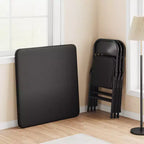 Tavolo quadrato pieghevole, tavolo da gioco portatile imbottito da 94 cm con gambe pieghevoli per 4 persone, tavolo da gioco pieghevole moderno, tavolo da pranzo in metallo