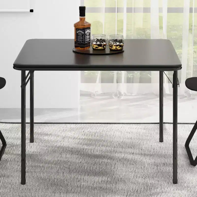 Tavolo quadrato pieghevole, tavolo da gioco portatile imbottito da 94 cm con gambe pieghevoli per 4 persone, tavolo da gioco pieghevole moderno, tavolo da pranzo in metallo