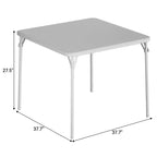 Tavolo quadrato pieghevole, tavolo da gioco portatile imbottito da 94 cm con gambe pieghevoli per 4 persone, tavolo da gioco pieghevole moderno, tavolo da pranzo in metallo