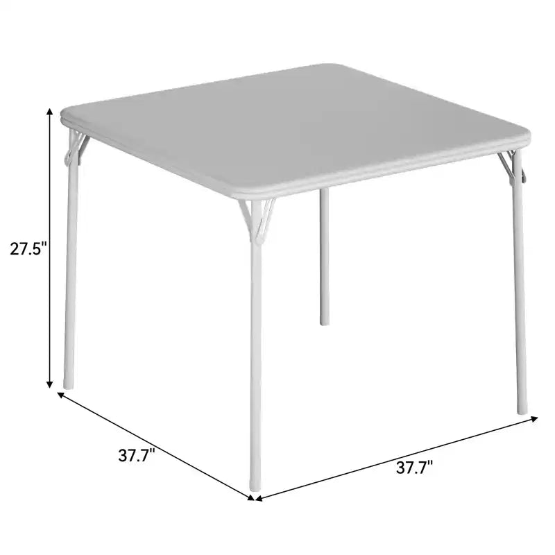 Tavolo quadrato pieghevole, tavolo da gioco portatile imbottito da 94 cm con gambe pieghevoli per 4 persone, tavolo da gioco pieghevole moderno, tavolo da pranzo in metallo