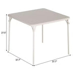 Tavolo quadrato pieghevole, tavolo da gioco portatile imbottito da 94 cm con gambe pieghevoli per 4 persone, tavolo da gioco pieghevole moderno, tavolo da pranzo in metallo