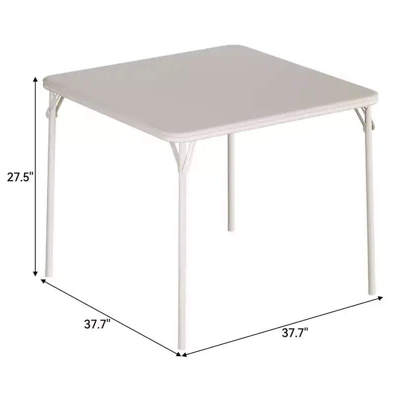 Tavolo quadrato pieghevole, tavolo da gioco portatile imbottito da 94 cm con gambe pieghevoli per 4 persone, tavolo da gioco pieghevole moderno, tavolo da pranzo in metallo