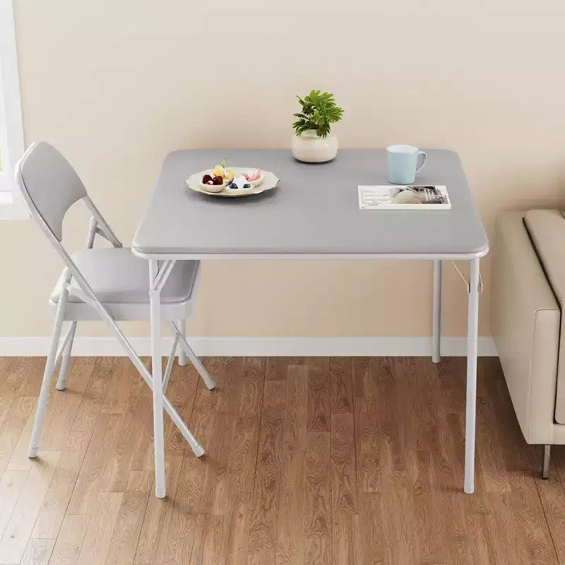 Tavolo quadrato pieghevole, tavolo da gioco portatile imbottito da 94 cm con gambe pieghevoli per 4 persone, tavolo da gioco pieghevole moderno, tavolo da pranzo in metallo