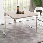 Tavolo quadrato pieghevole, tavolo da gioco portatile imbottito da 94 cm con gambe pieghevoli per 4 persone, tavolo da gioco pieghevole moderno, tavolo da pranzo in metallo