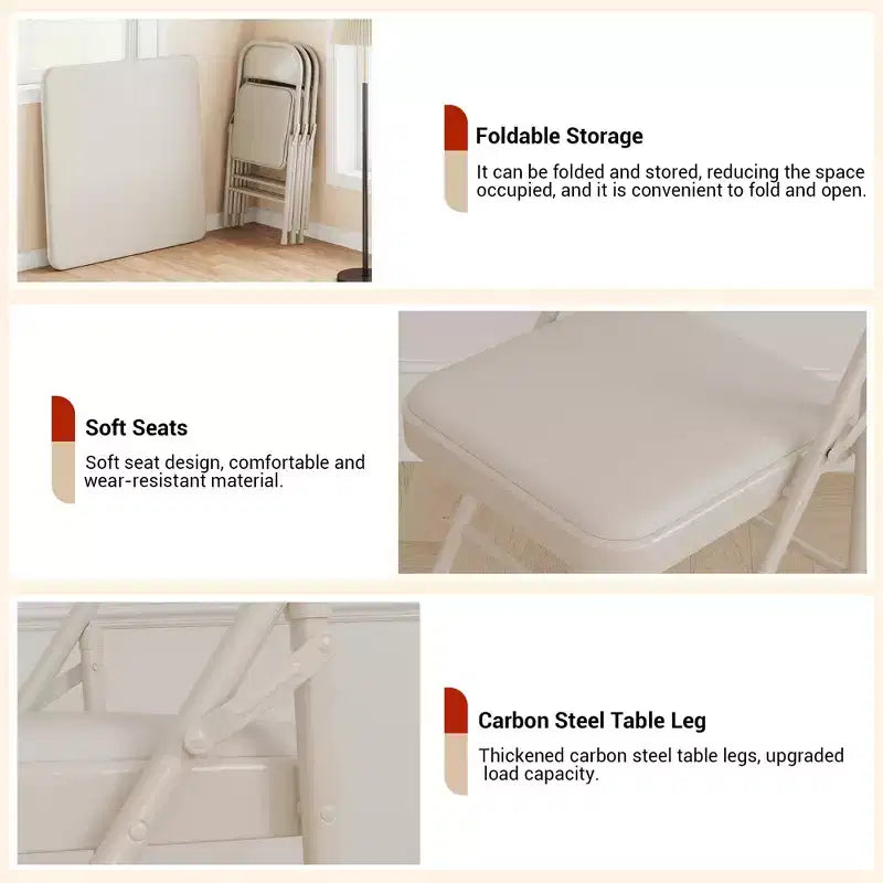 Tavolo quadrato pieghevole, tavolo da gioco portatile imbottito da 94 cm con gambe pieghevoli per 4 persone, tavolo da gioco pieghevole moderno, tavolo da pranzo in metallo
