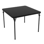 Tavolo quadrato pieghevole, tavolo da gioco portatile imbottito da 94 cm con gambe pieghevoli per 4 persone, tavolo da gioco pieghevole moderno, tavolo da pranzo in metallo