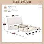 Christopher Knight Home Adrian Moderno Letto Imbottito in Ecopelle con Design a Onda Curva