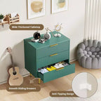 Cassettiera a 3 cassetti per camera da letto, cassettiera a scanalature da 71 cm con maniglie dorate, cassettiera in legno, comodino stretto, organizer per vestiti per camera da letto