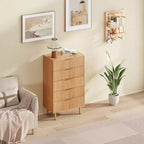 Cassettiera a 3 cassetti per camera da letto, cassettiera a scanalature da 71 cm con maniglie dorate, cassettiera in legno, comodino stretto, organizer per vestiti per camera da letto