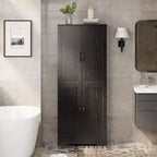 Armoire de rangement de style ferme, Meubles de rangement de cuisine, Grande armoire haute sur pied, Organisateurs de garde-manger, Pour salon, chambre à coucher, salle de bain