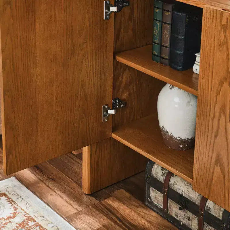 Mobile buffet credenza da 33,9 pollici con ripiani regolabili, mobile contenitore per ingresso, soggiorno, cucina o sala da pranzo