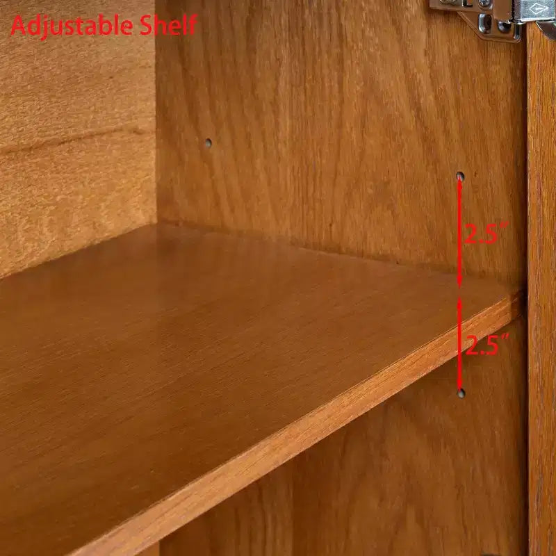 Mobile buffet credenza da 33,9 pollici con ripiani regolabili, mobile contenitore per ingresso, soggiorno, cucina o sala da pranzo