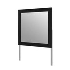 Specchio da comò quadrato HomeRoots 35 con cornice in legno nero