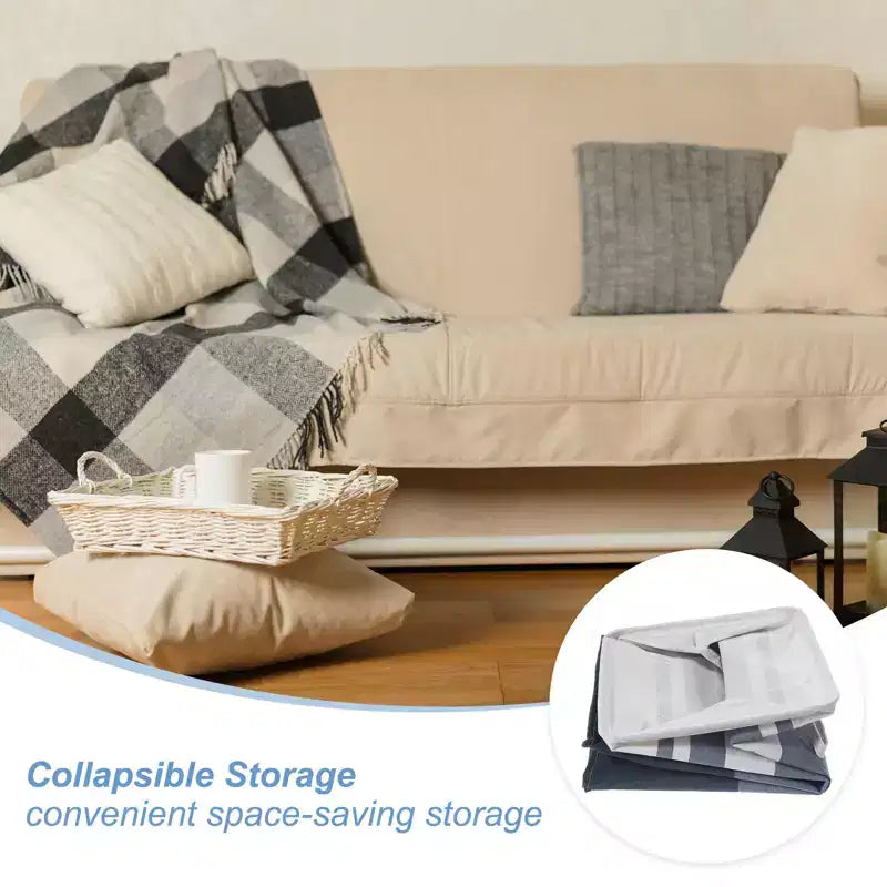 Unique Bargains Cesto Portabiancheria Grande Pieghevole Impermeabile con Maniglie Facili da Trasportare 2 Pezzi