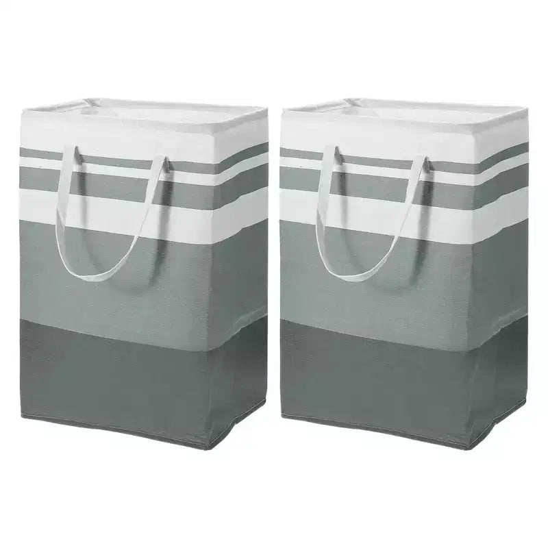 Unique Bargains Cesto Portabiancheria Grande Pieghevole Impermeabile con Maniglie Facili da Trasportare 2 Pezzi