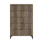 Cassettiera Galano Zaffy a 5 cassetti (Interlock) - Quercia nodosa