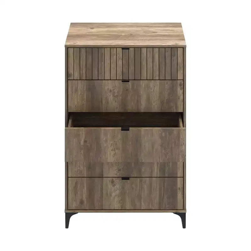 Cassettiera Galano Zaffy a 5 cassetti (Interlock) - Quercia nodosa