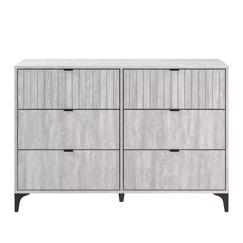 Cassettiera Galano Zaffy a 6 cassetti (Interlock) - Quercia Grigio Polveroso