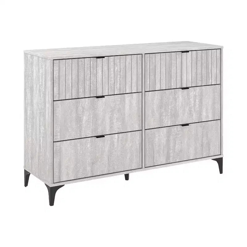 Cassettiera Galano Zaffy a 6 cassetti (Interlock) - Quercia Grigio Polveroso