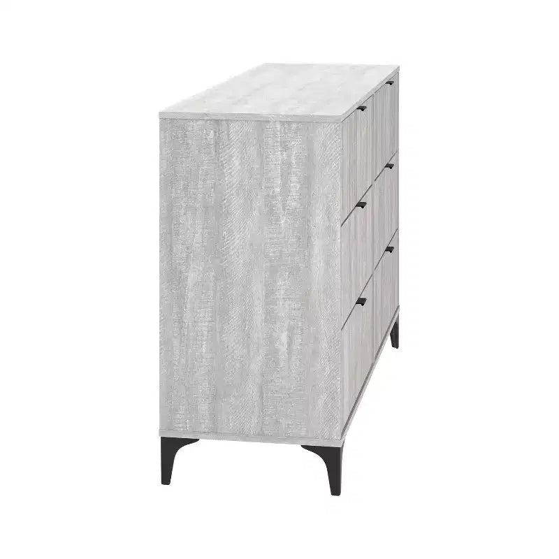 Cassettiera Galano Zaffy a 6 cassetti (Interlock) - Quercia Grigio Polveroso