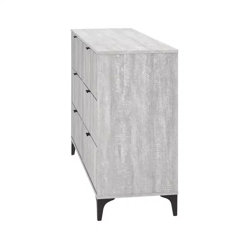 Cassettiera Galano Zaffy a 6 cassetti (Interlock) - Quercia Grigio Polveroso