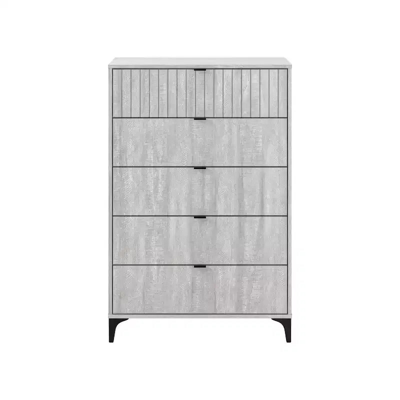 Cassettiera 5 cassetti Galano Zaffy (Interlock) - Quercia Grigio Polvere