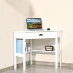 Scrivania angolare moderna da computer GDFStudio Gabriel con cassetto e ripiani inferiori