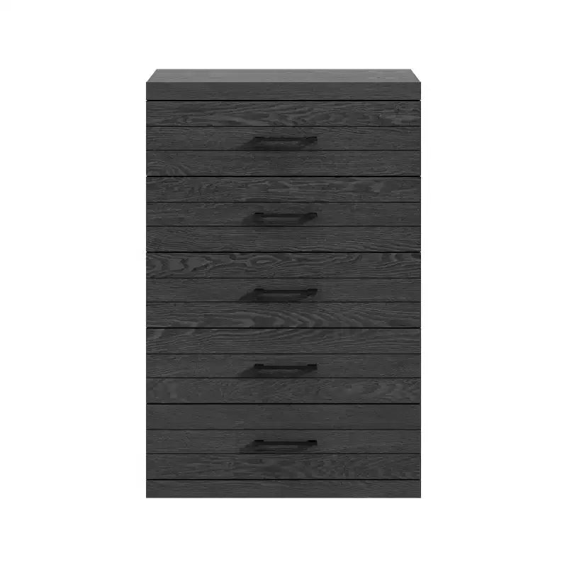Cassettiera a 5 cassetti Galano Hamsper (interblocco) - Rovere grigio scuro