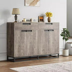 Buffet moderno a credenza da 140 cm – Madia da cucina con 2 cassetti e 4 ante per sala da pranzo
