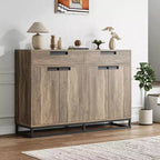 Buffet moderno a credenza da 140 cm – Madia da cucina con 2 cassetti e 4 ante per sala da pranzo