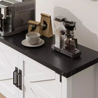 Credenza a Buffet in Stile Fattoria con Mobile a 2 Ante e Ripiano, Tavolo Consolle in Legno con Contenitore per Cucina, Corridoio, Sala da Pranzo