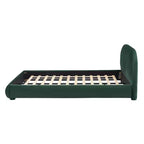 Christopher Knight Home Emilia Letto a piattaforma moderno imbottito con testiera ricurva