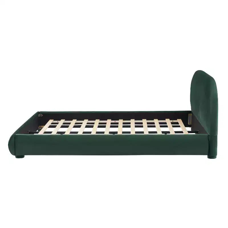 Christopher Knight Home Emilia Letto a piattaforma moderno imbottito con testiera ricurva