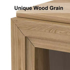 Credenza da cucina moderna in legno massiccio con ante in vetroMobile buffet versatile