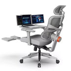Newtral Ergonomic Office Chair with Footrest - 4D Armrest Recliner Chair - NT002+LAPD-GRAY