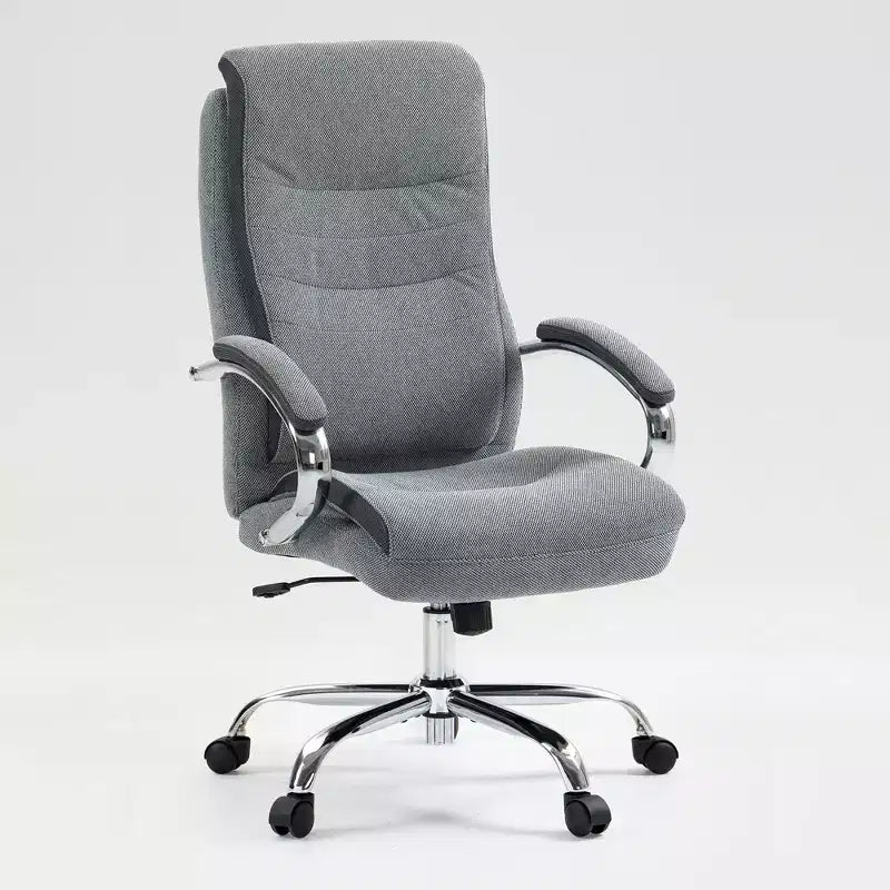 Sedia da ufficio Okak High-Back, sedia da scrivania imbottita con altezza regolabile e ruote, comoda sedia per sala lettura, studio