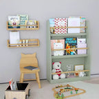 Okak Kid Scaffale per Libri, Scaffali Portaoggetti a 3 Ripiani, Piccola Libreria per Libri e CD, Contenitore Organizzatore per Soggiorno, Corridoio, Ufficio