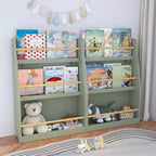 Okak Kid Scaffale per Libri, Scaffali Portaoggetti a 3 Ripiani, Piccola Libreria per Libri e CD, Contenitore Organizzatore per Soggiorno, Corridoio, Ufficio