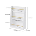 Okak Kid Scaffale per Libri, Scaffali Portaoggetti a 3 Ripiani, Piccola Libreria per Libri e CD, Contenitore Organizzatore per Soggiorno, Corridoio, Ufficio