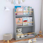 Okak Kid Scaffale per Libri, Scaffali Portaoggetti a 3 Ripiani, Piccola Libreria per Libri e CD, Contenitore Organizzatore per Soggiorno, Corridoio, Ufficio