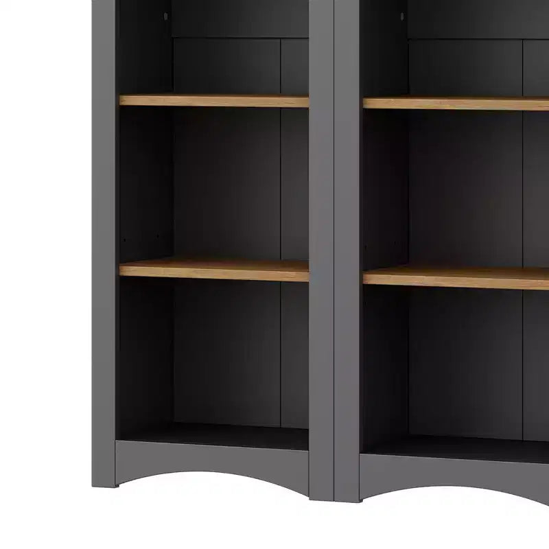 Okak Libreria Moderna, Scaffali Portaoggetti con 8 Ripiani Regolabili, Organizer Portaoggetti Autoportante Set di 2 per Soggiorno, Ufficio