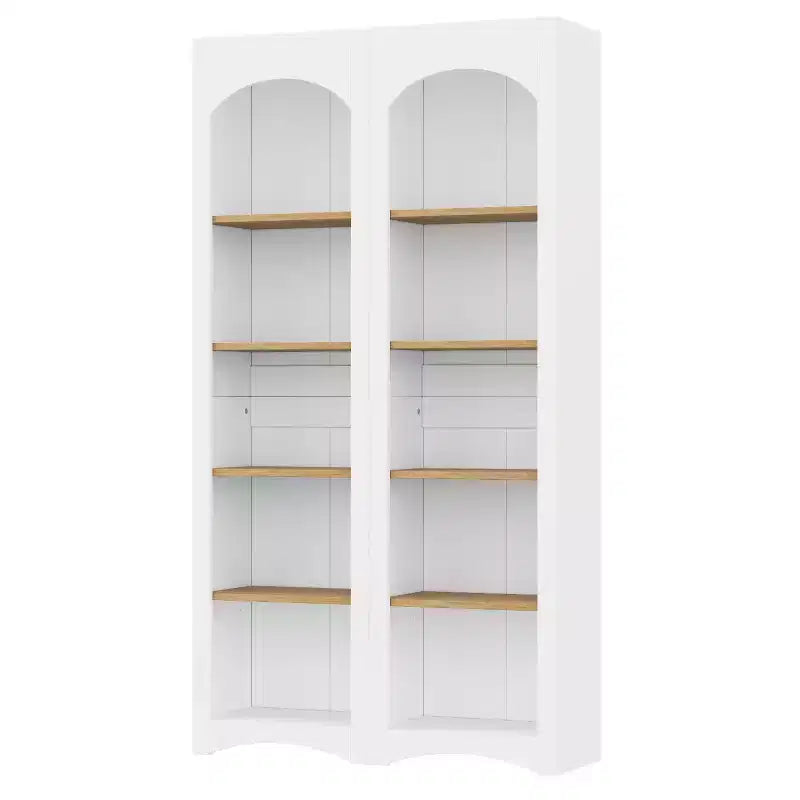 Okak Libreria Moderna, Scaffali Portaoggetti con 8 Ripiani Regolabili, Organizer Portaoggetti Autoportante Set di 2 per Soggiorno, Ufficio