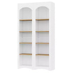 Okak Libreria Moderna, Scaffali Portaoggetti con 8 Ripiani Regolabili, Organizer Portaoggetti Autoportante Set di 2 per Soggiorno, Ufficio
